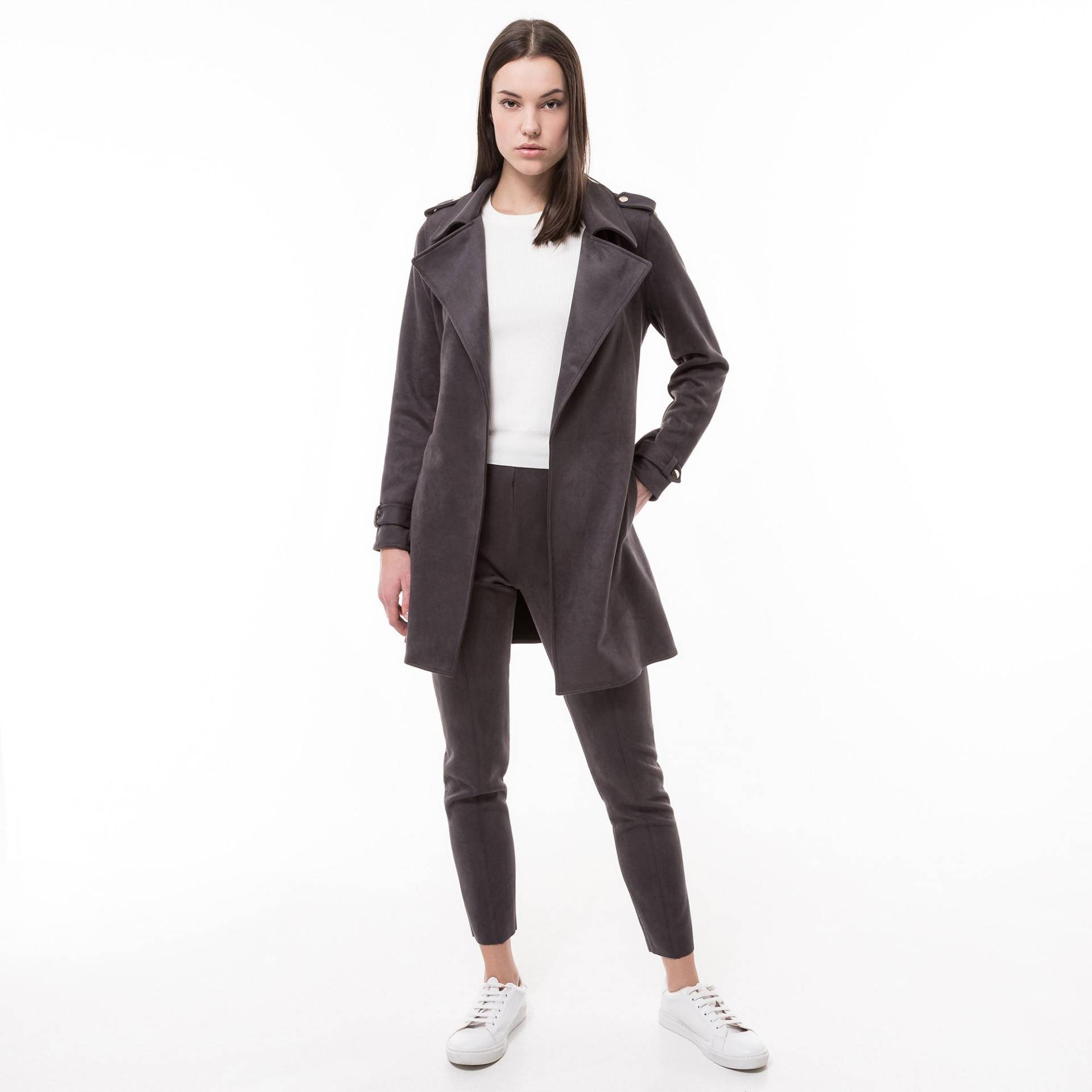 Trenchcoat Damen Anthrazit 38 von Manor Woman