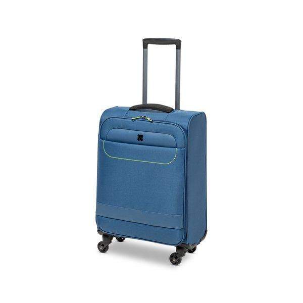 Weichschalenkoffer, Spinner Unisex Blau 55 CM von Manor