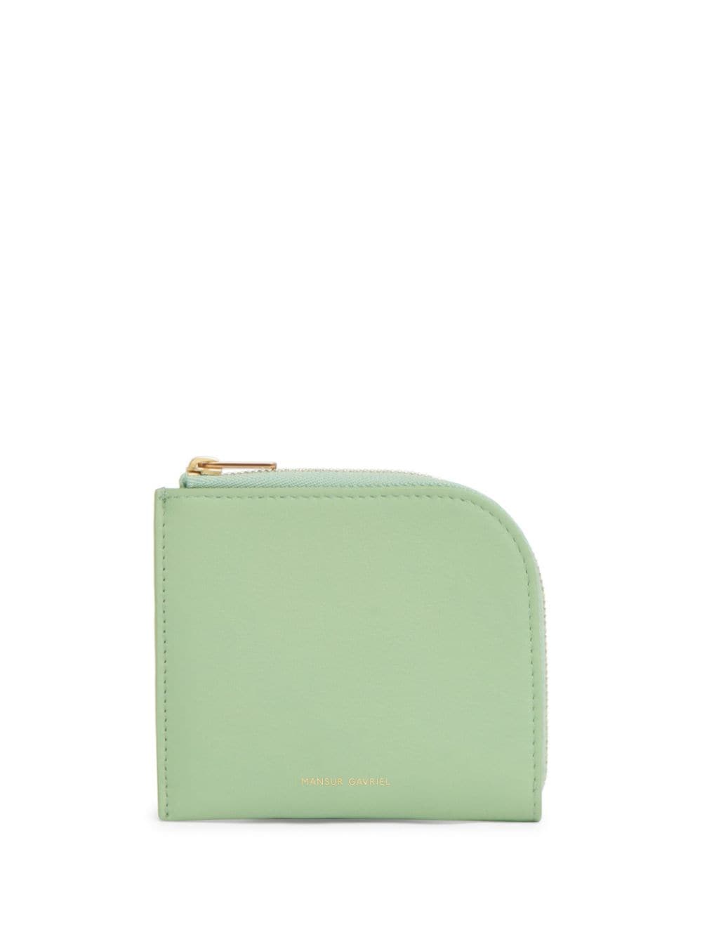 Mansur Gavriel logo-stamp slim leather wallet - Green von Mansur Gavriel