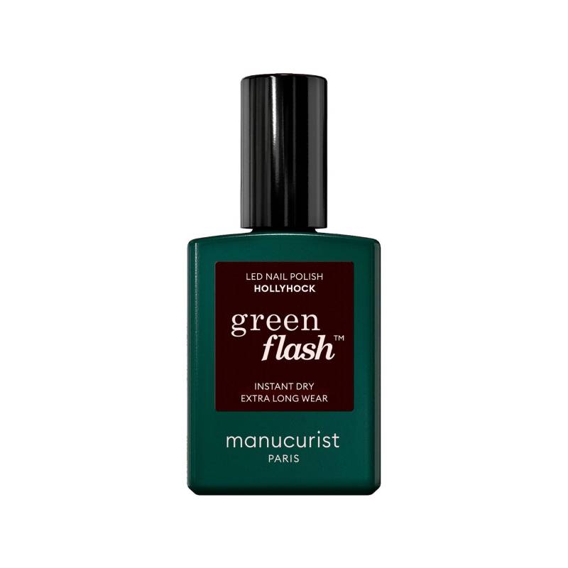 Nagellack Green Flash Hollyhock (rouge Noir) Damen Green Flash Hollyhock (Rouge noir) 15ml von Manucurist