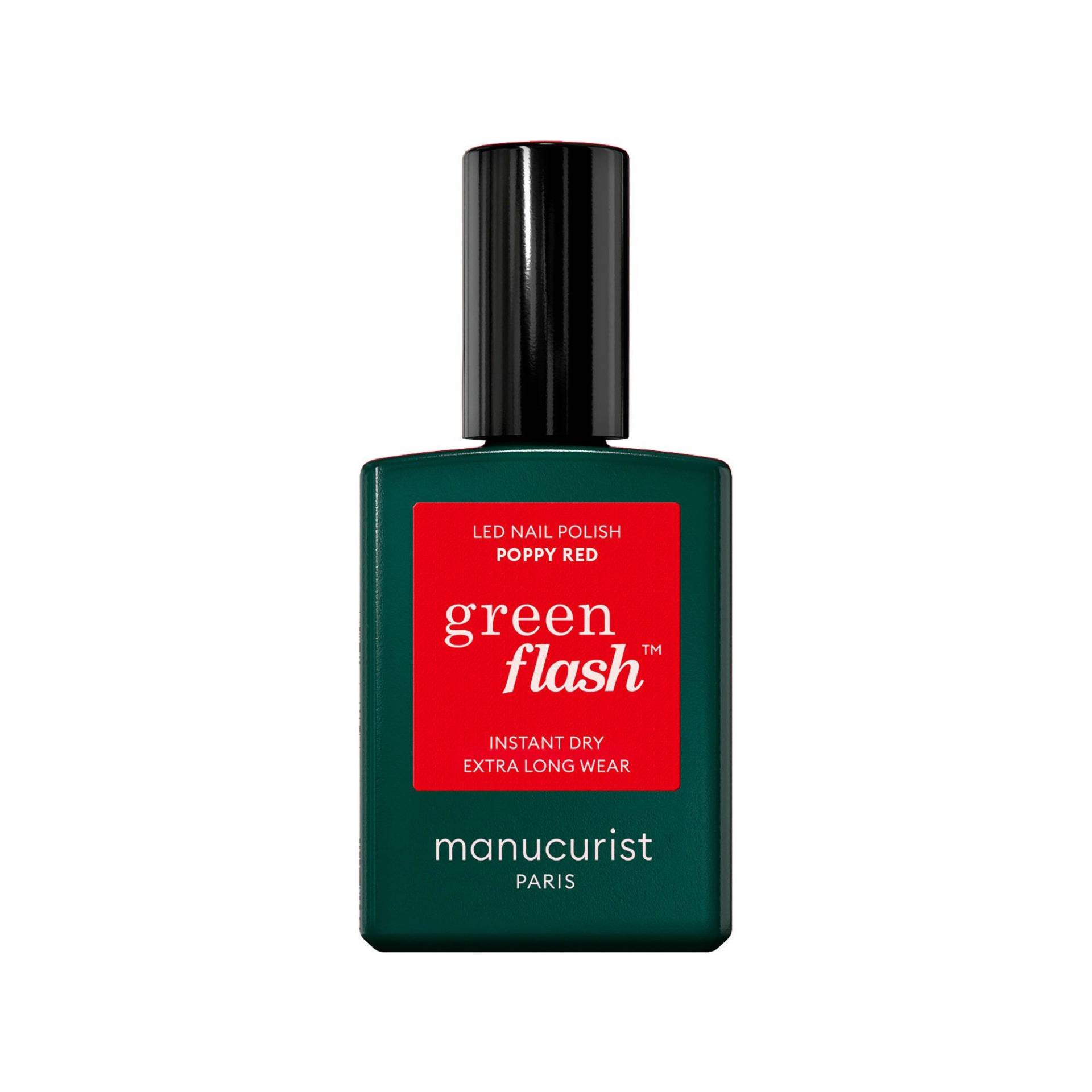 Nagellack Green Flash Poppy Red (rouge Iconique) Damen Green Flash Poppy Red (Rouge iconique) 15ml von Manucurist