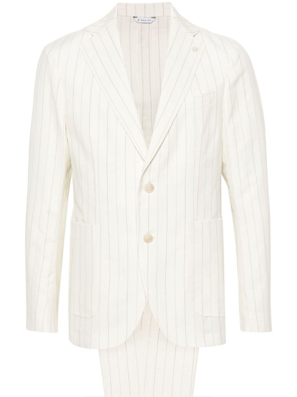 Manuel Ritz pinstriped single-breasted suit - Neutrals von Manuel Ritz