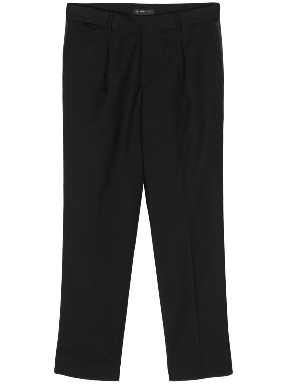 Manuel Ritz satin-trim wool tailored trousers - Black von Manuel Ritz