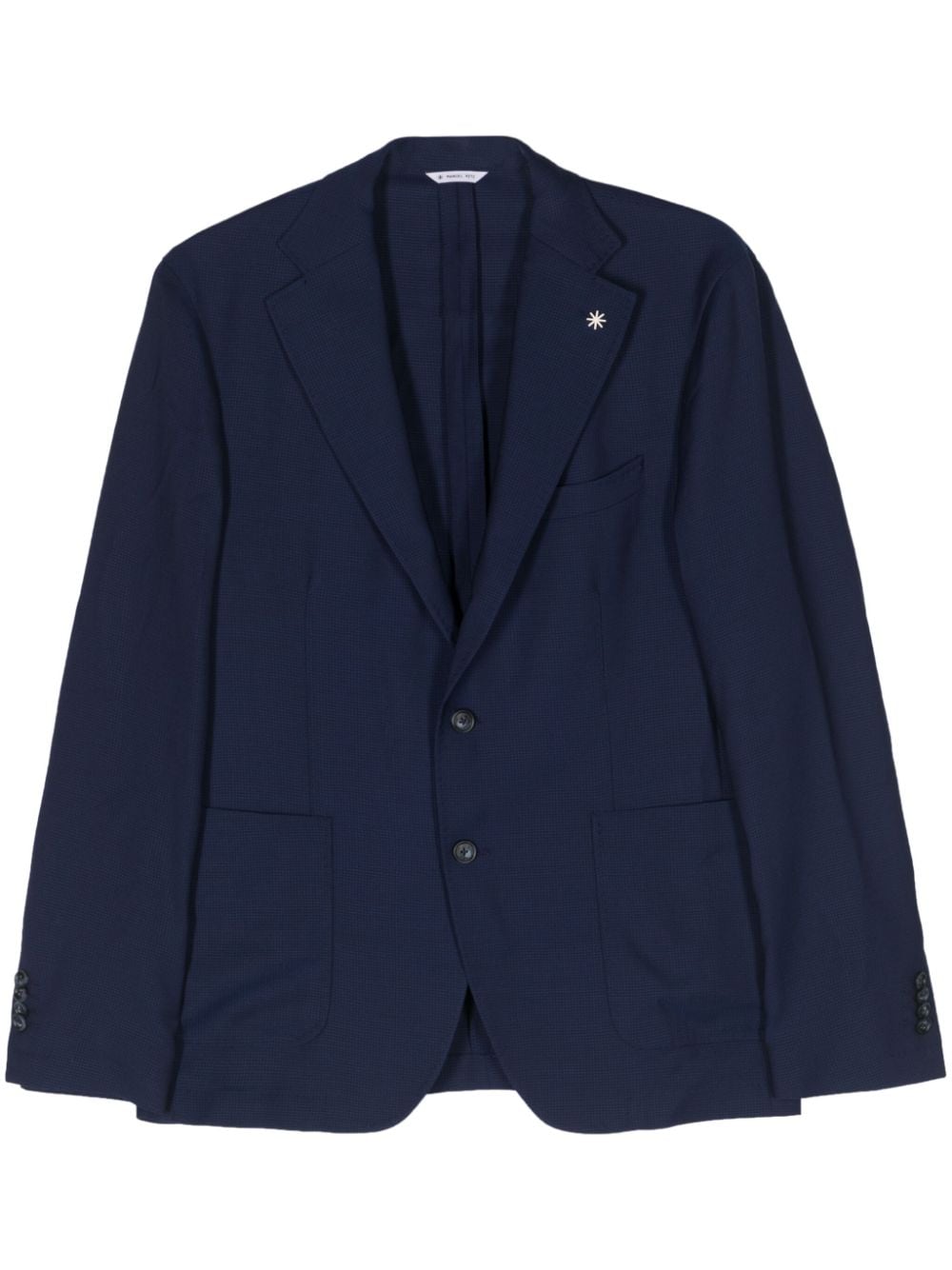 Manuel Ritz single-breasted virgin wool blazer - Blue von Manuel Ritz