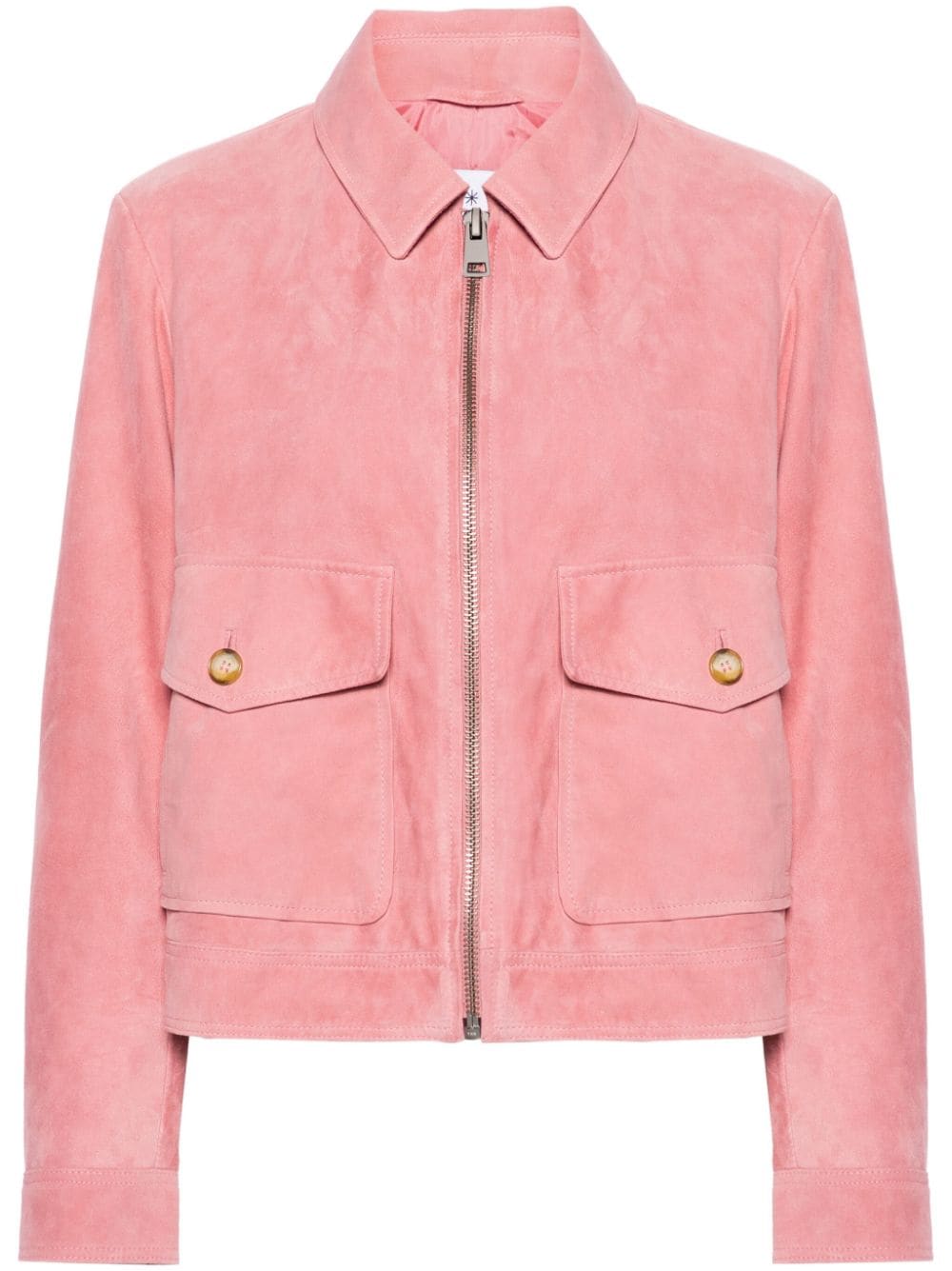 Manuel Ritz zip-up suede shirt jacket - Pink von Manuel Ritz