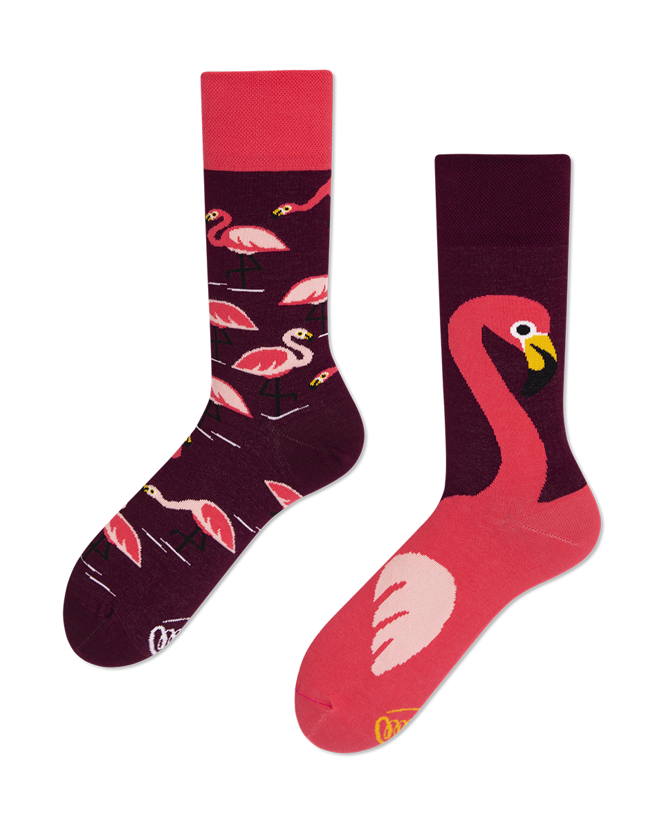 Pink Flamingo Socks - Herren Multicolor 39-42 von Many Mornings