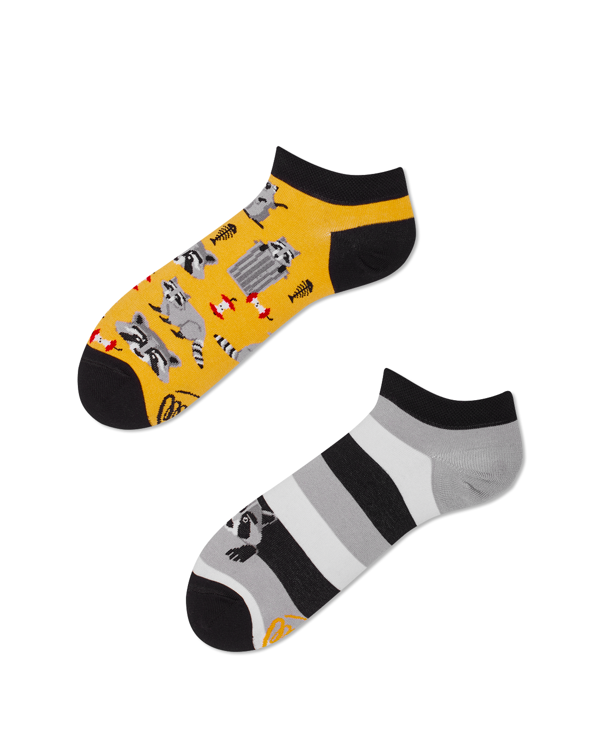 Raccoon Bandit Sneakersocks - Herren Multicolor 35-38 von Many Mornings