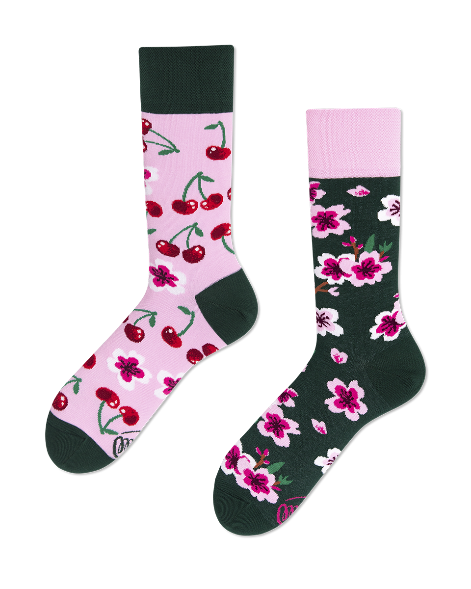 Cherry Blossom Socks - Herren Multicolor 35-38 von Many Mornings