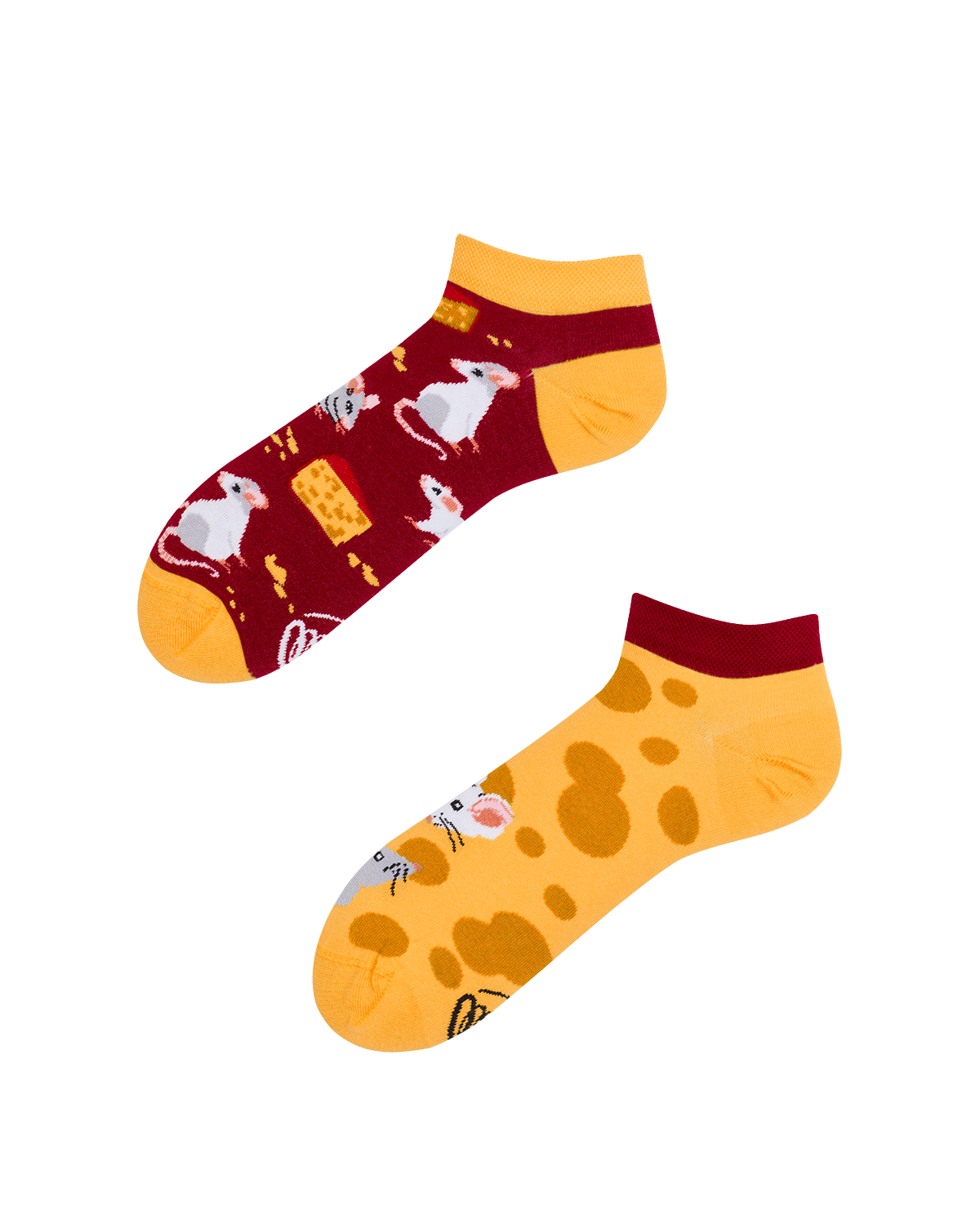 Mouse And Cheese Sneakersocks - Herren Multicolor 39-42 von Many Mornings