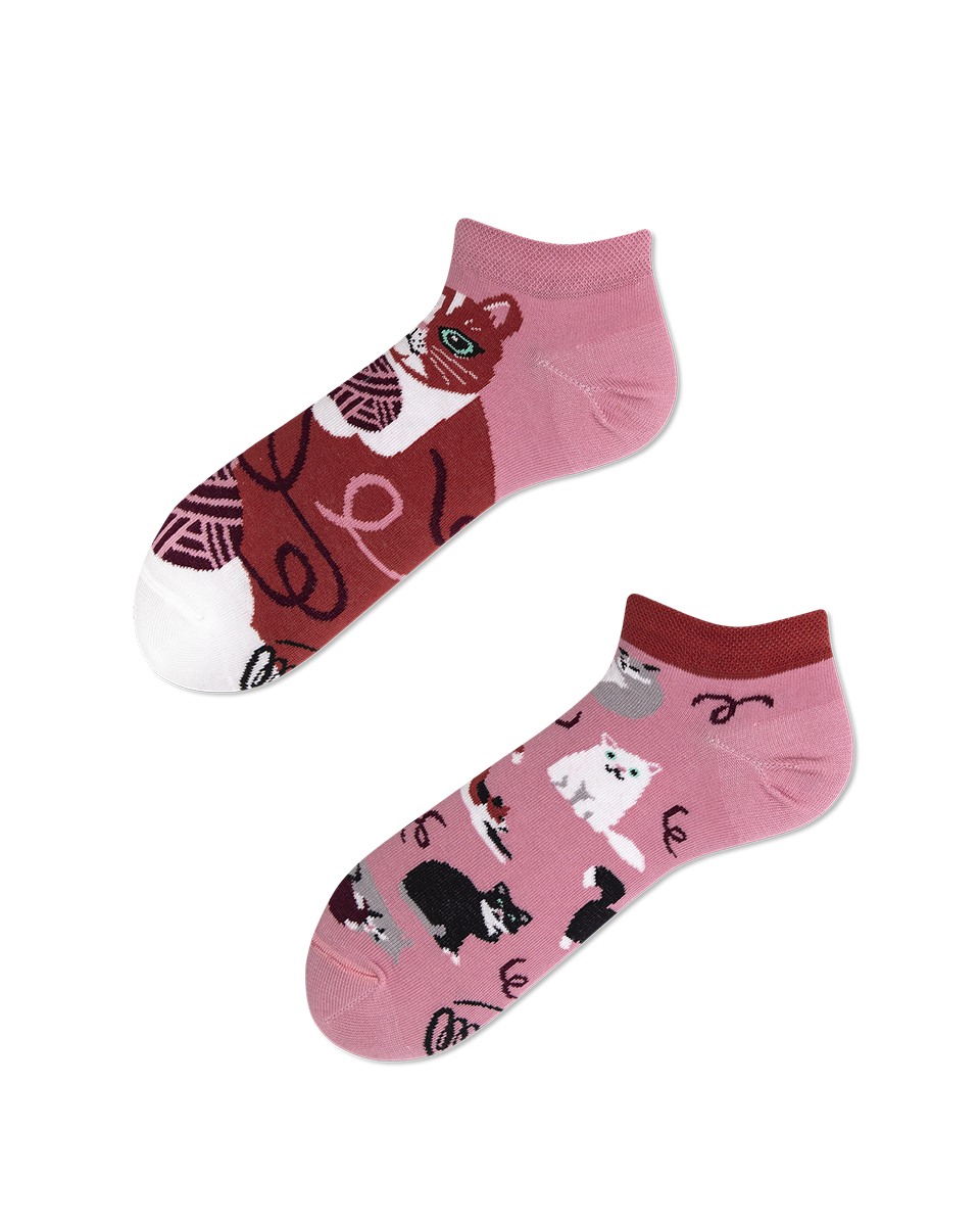 Playful Cat Sneakersocks - Herren Multicolor 39-42 von Many Mornings