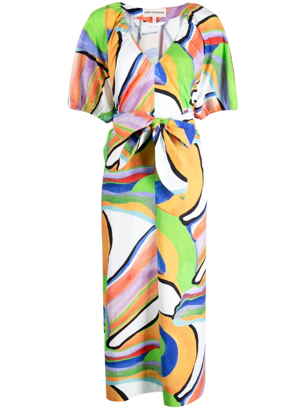 Mara Hoffman Alora graphic-print midi dress - Yellow von Mara Hoffman