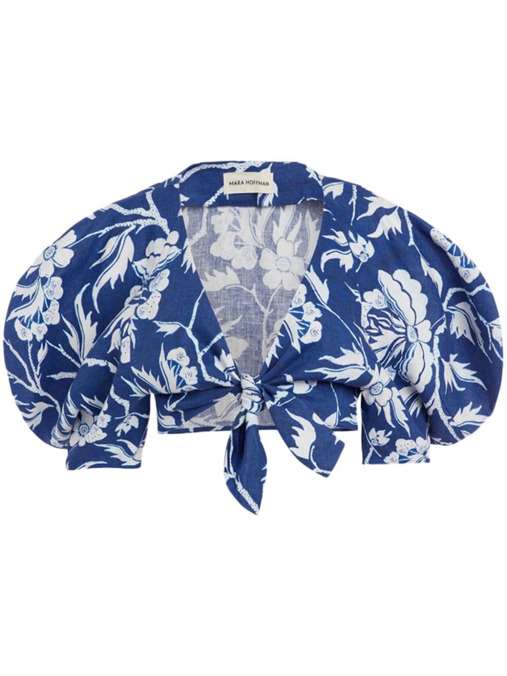 Mara Hoffman Navya floral-print crop top - Blue von Mara Hoffman