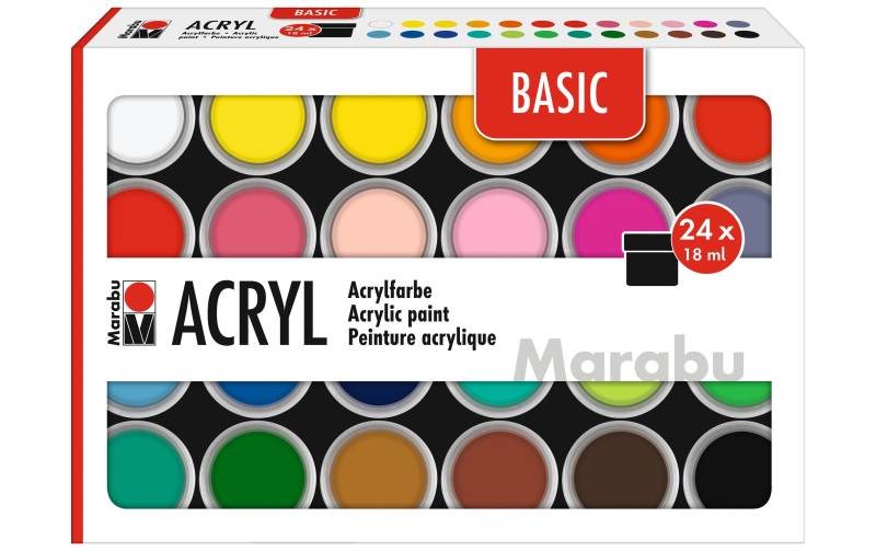 Marabu Acrylfarbe »Basic Set 24 x 18 ml« von Marabu