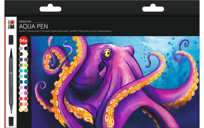 Marabu Faserstift »Aqua Pen Graphix«, Wasservermalbar von Marabu