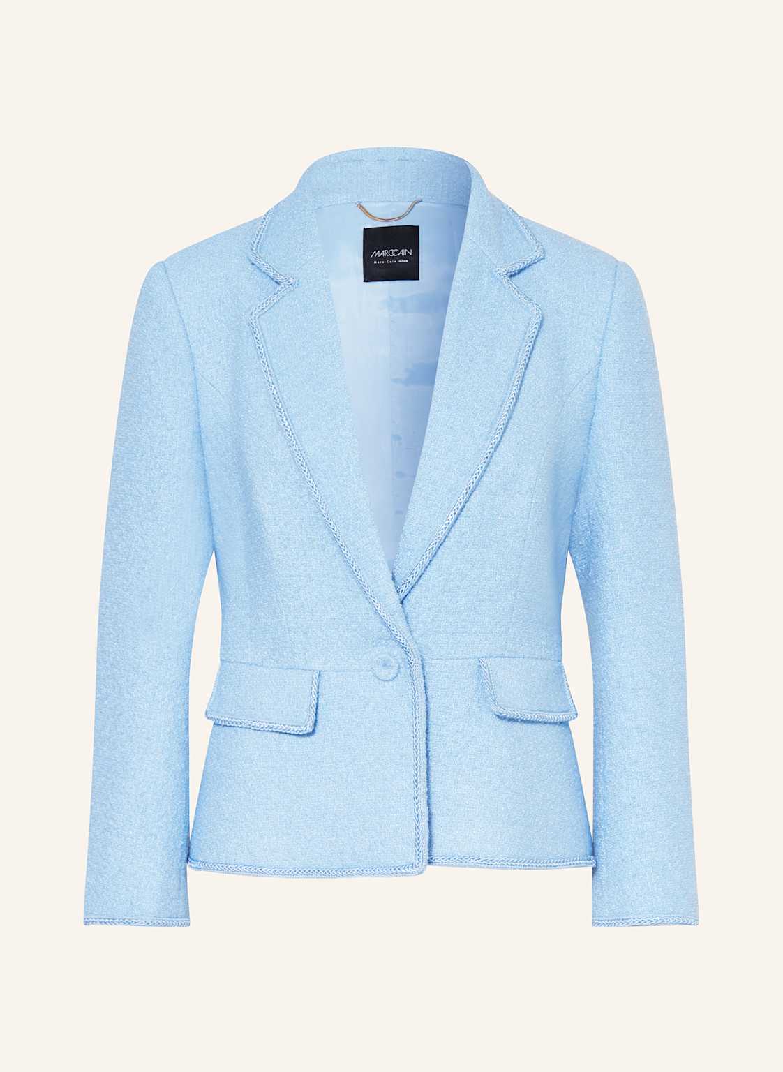 Marc Cain Bouclé-Blazer Mit Glitzergarn blau von Marc Cain