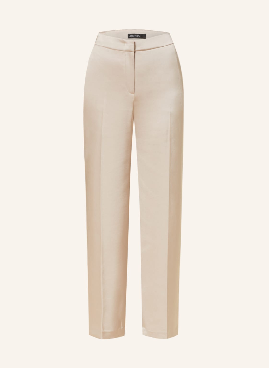 Marc Cain Marlenehose Wukari Aus Satin beige Marc Cain Marlenehose Wukari Aus Satin beige von Marc Cain