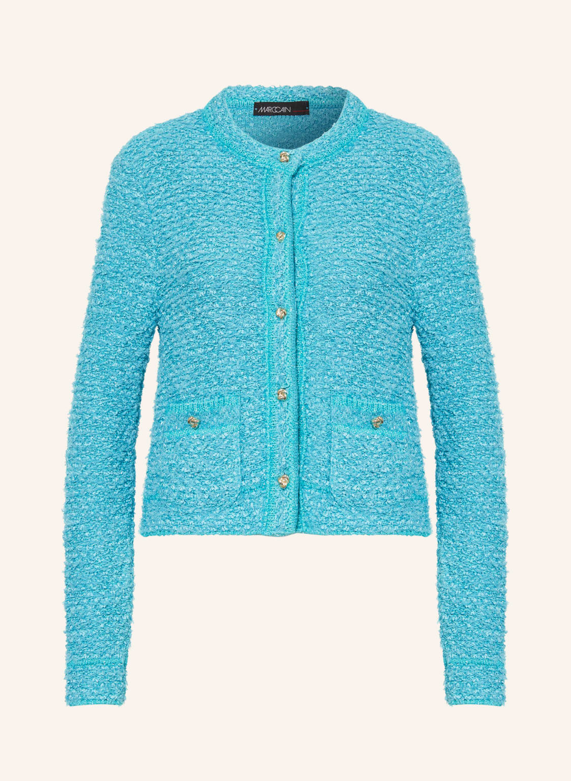 Marc Cain Strickjacke Mit Glitzergarn blau von Marc Cain