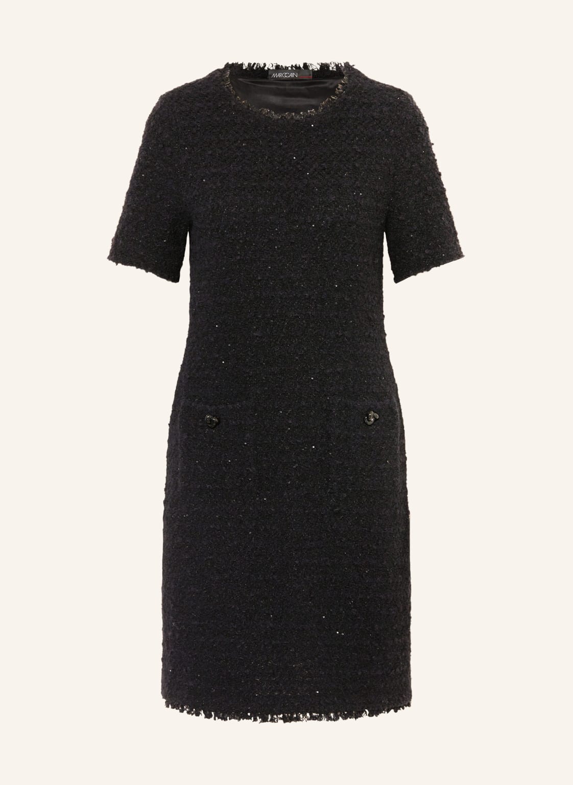 Marc Cain Strickkleid Mit Pailletten schwarz Marc Cain Strickkleid Mit Pailletten schwarz von Marc Cain