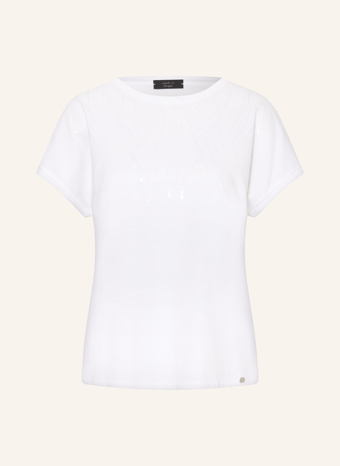 Marc Cain T-Shirt Mit Pailletten weiss von Marc Cain