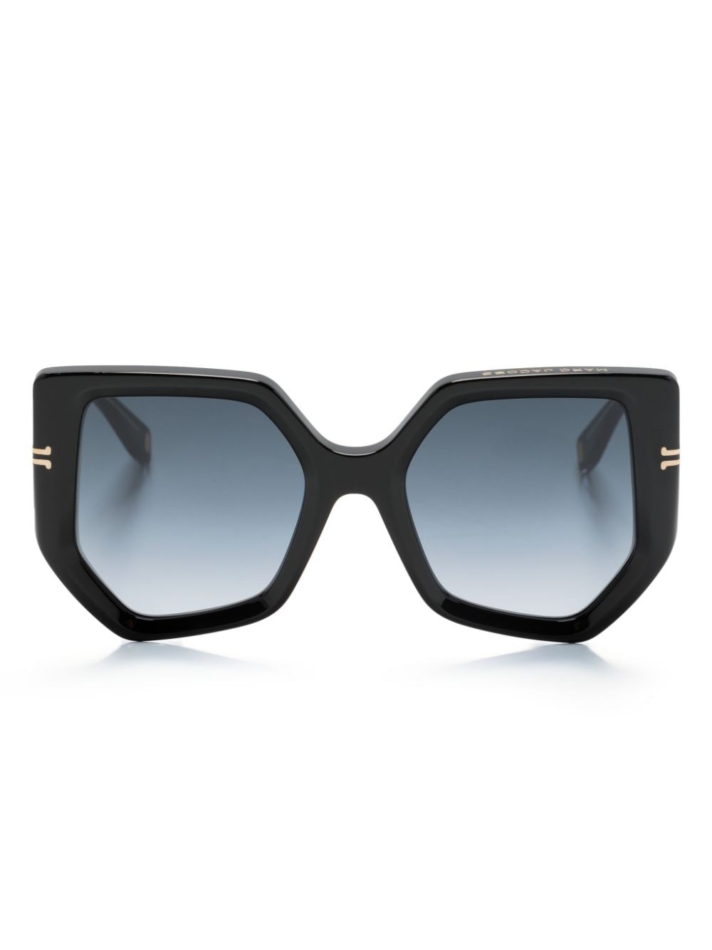 Marc Jacobs Eyewear logo-engraved geometric-frame sunglasses - Black von Marc Jacobs Eyewear