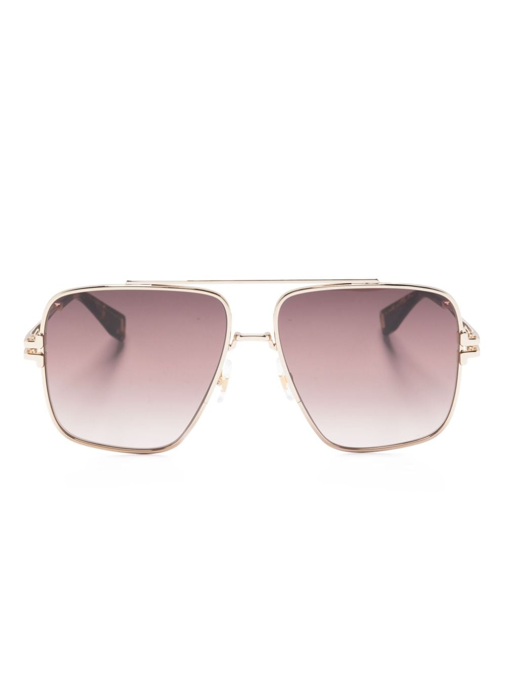 Marc Jacobs Eyewear logo-engraved navigator-frame sunglasses - Brown von Marc Jacobs Eyewear