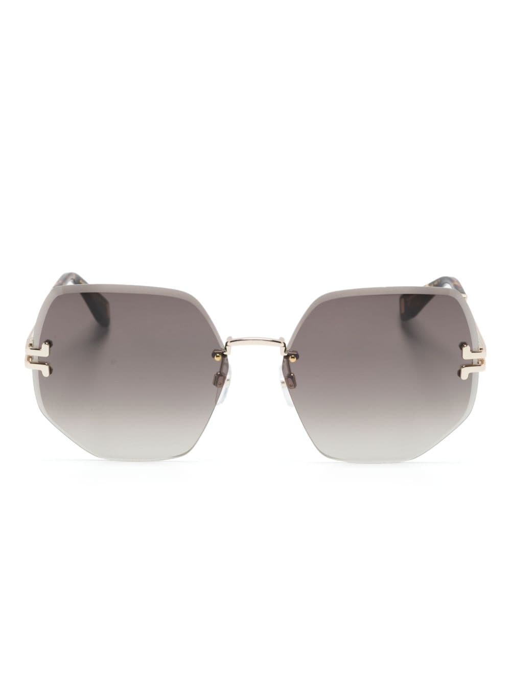 Marc Jacobs Eyewear rimless geometric-frame sunglasses - Brown von Marc Jacobs Eyewear