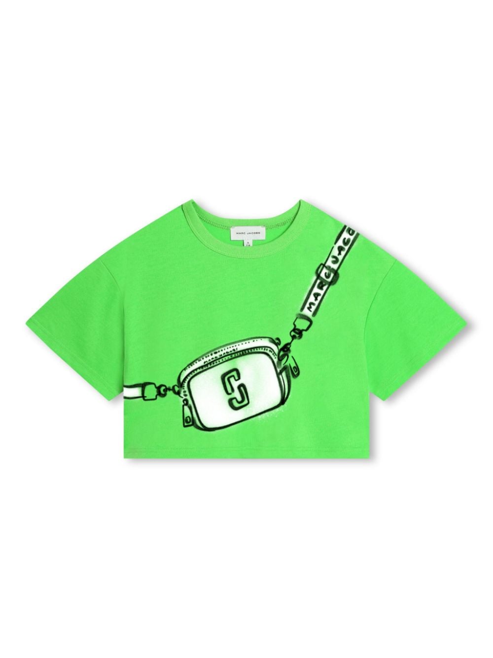 Marc Jacobs Kids Snapshot-print cropped T-shirt - Green von Marc Jacobs Kids