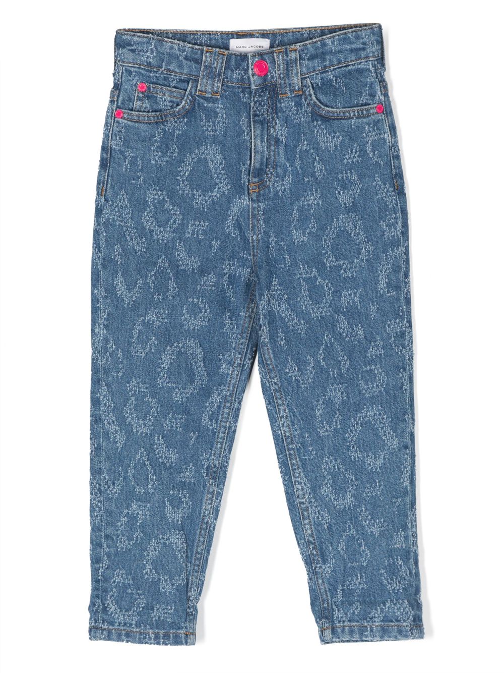 Marc Jacobs Kids cheetah-print tapered-leg jeans - Blue von Marc Jacobs Kids