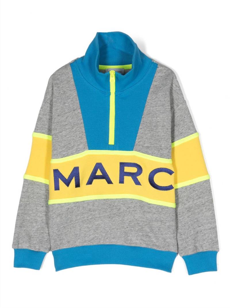 Marc Jacobs Kids colour-block half-zip sweatshirt - Grey von Marc Jacobs Kids