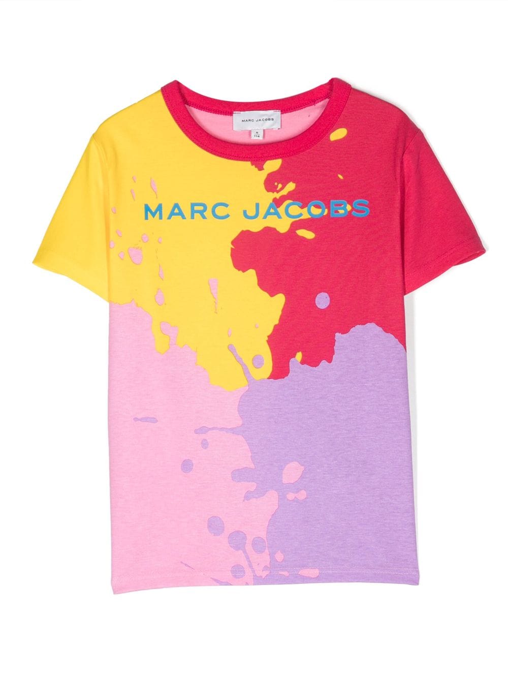 Marc Jacobs Kids colour-block splatter-print T-shirt - Pink von Marc Jacobs Kids
