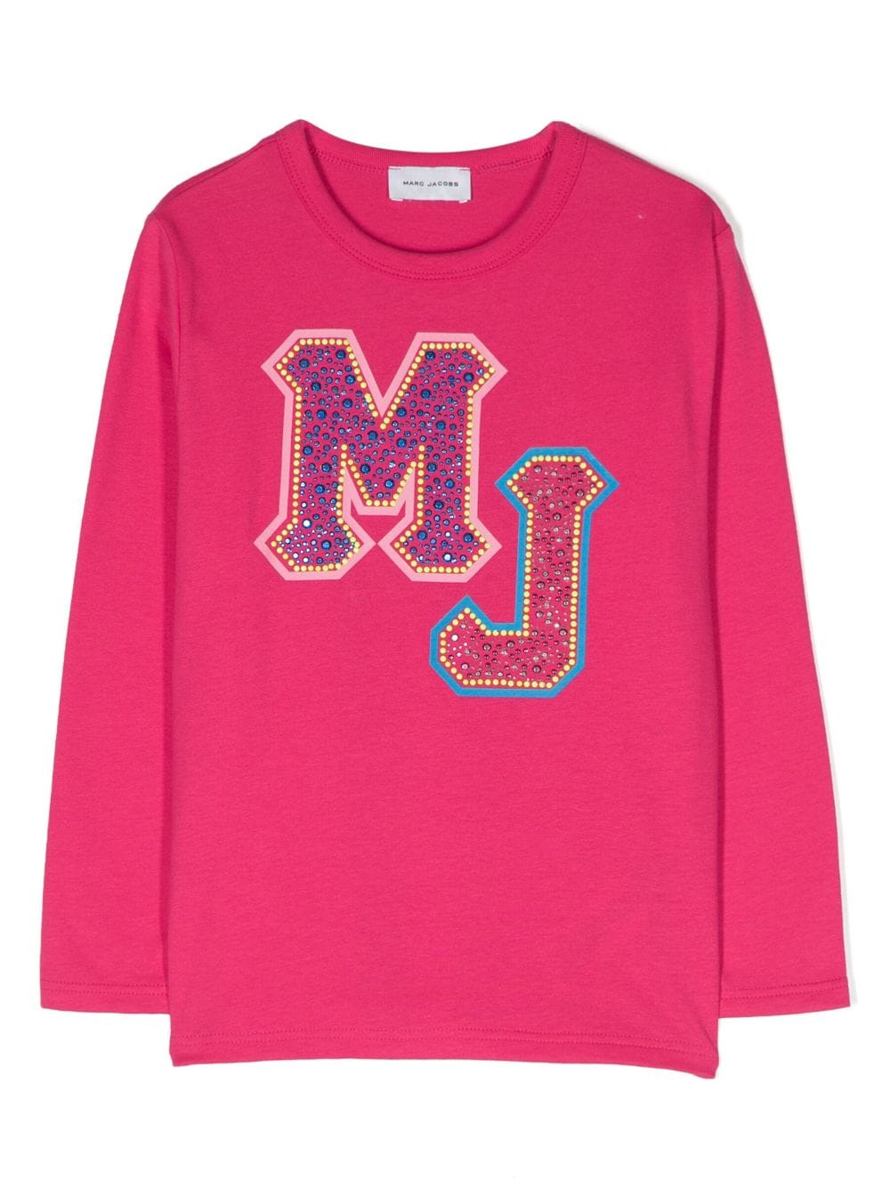 Marc Jacobs Kids crystal-embellished cotton logo T-shirt - Pink von Marc Jacobs Kids