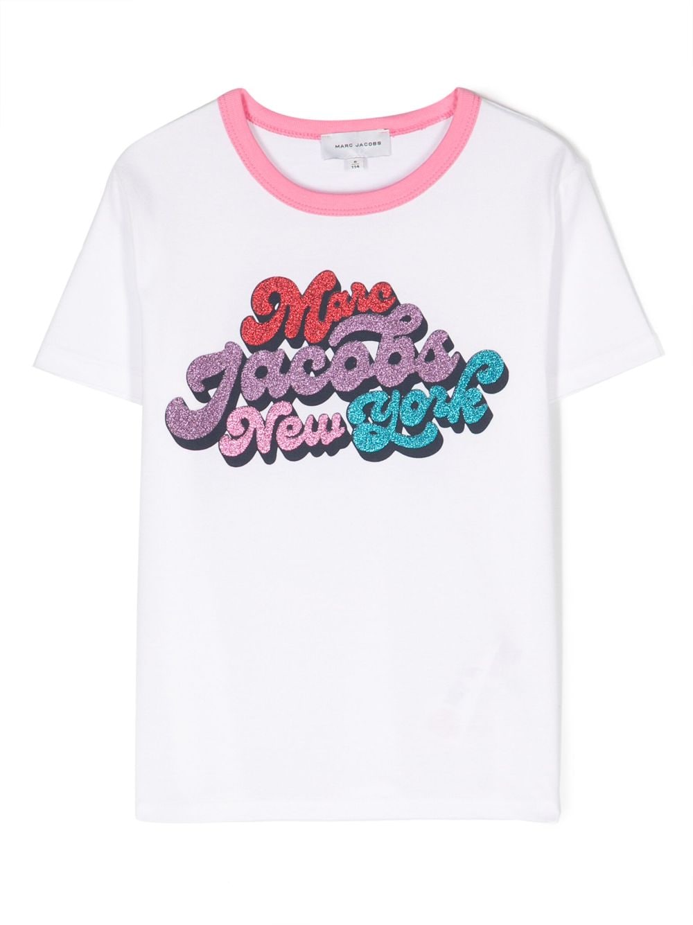 Marc Jacobs Kids glitter logo-print T-shirt - White von Marc Jacobs Kids