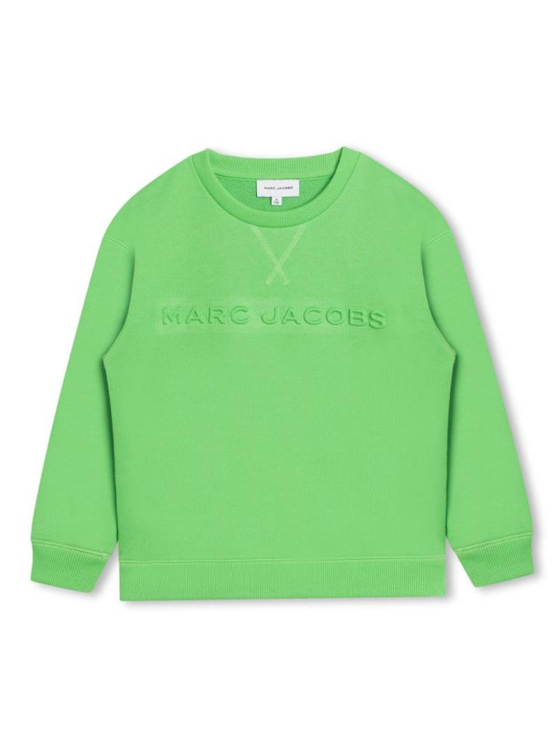 Marc Jacobs Kids logo-debossed crew-neck sweatshirt - Green von Marc Jacobs Kids