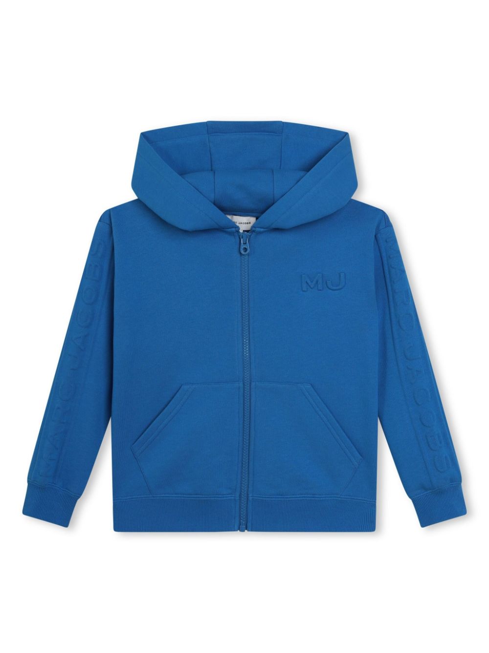 Marc Jacobs Kids logo-embossed zip-up hoodie - Blue von Marc Jacobs Kids