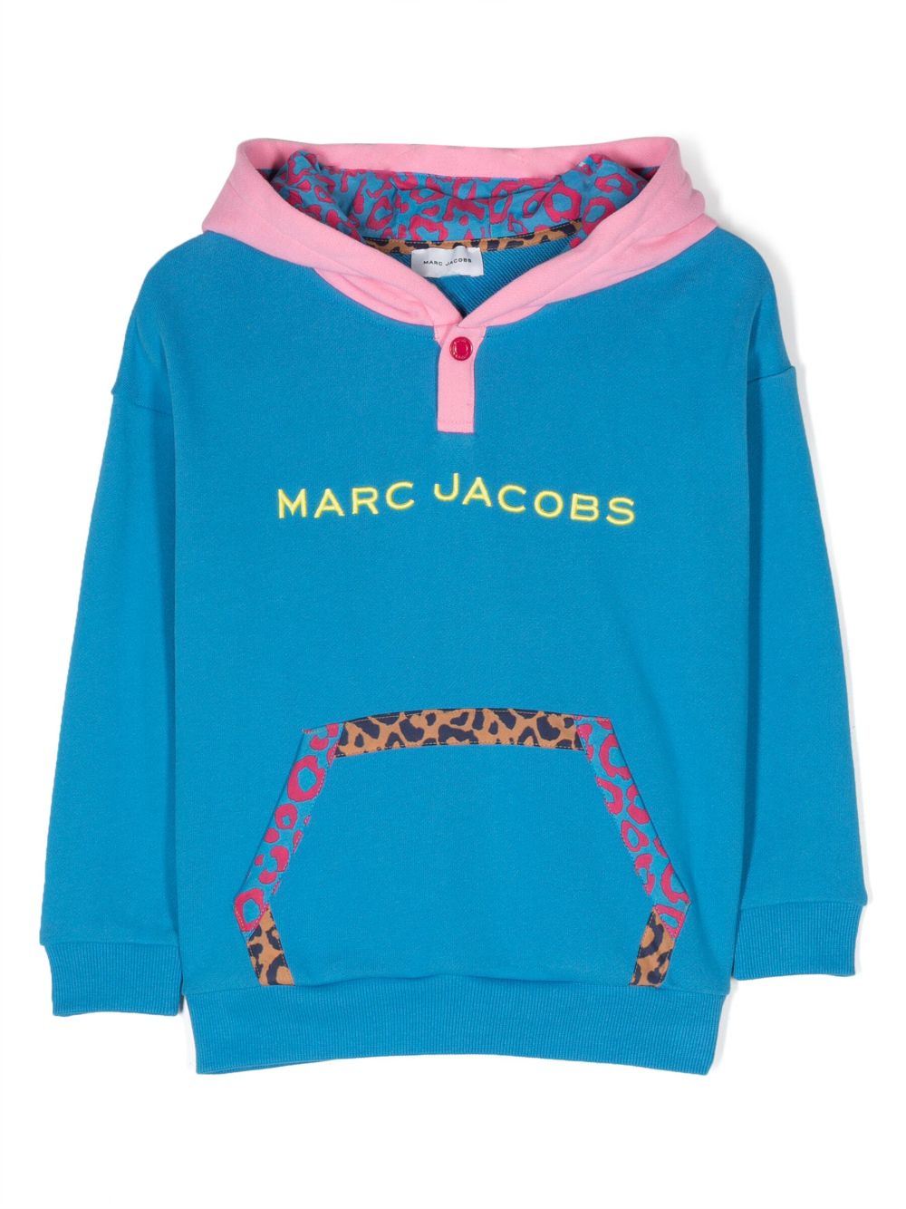 Marc Jacobs Kids logo-embroidered cotton hoodie - Blue von Marc Jacobs Kids