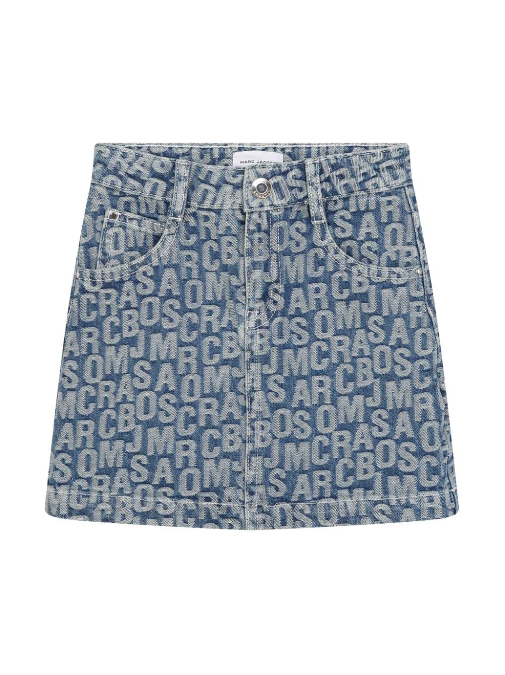 Marc Jacobs Kids logo-jacquard denim skirt - Blue von Marc Jacobs Kids