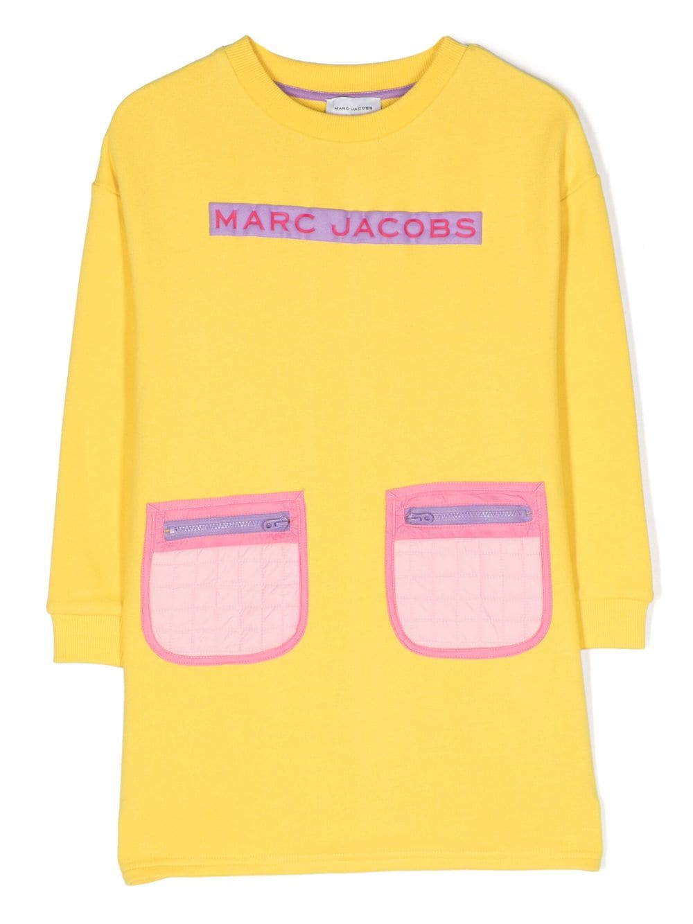 Marc Jacobs Kids logo-patch cotton dress - Yellow von Marc Jacobs Kids