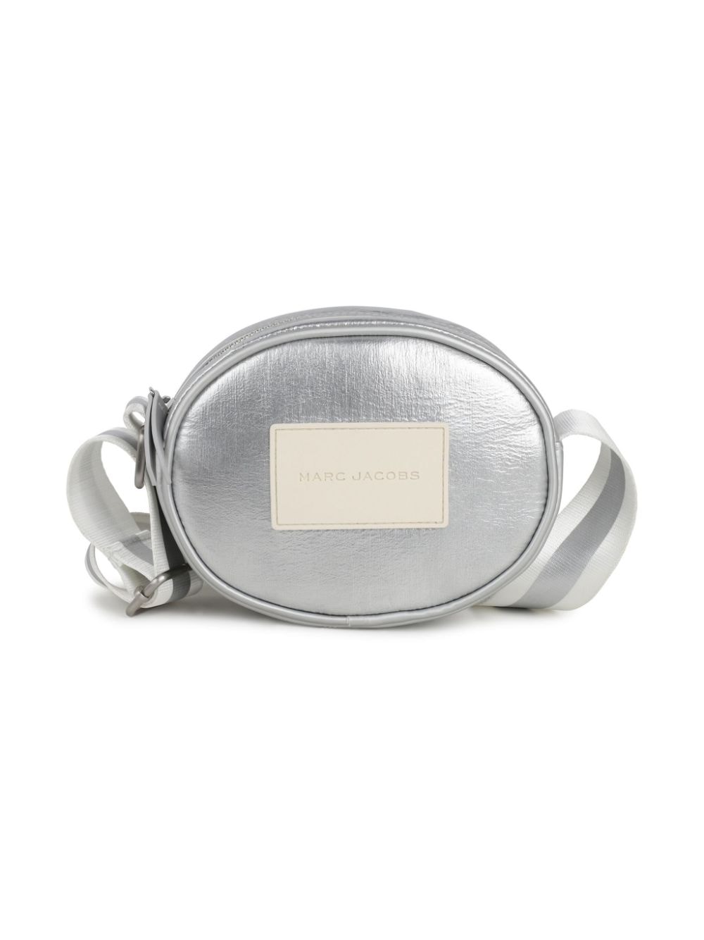 Marc Jacobs Kids logo-patch metallic crossbody bag - Grey von Marc Jacobs Kids