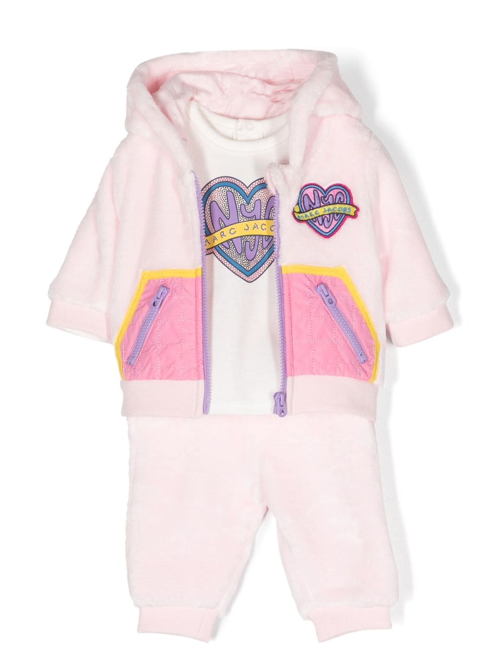 Marc Jacobs Kids logo-patch tracksuit set - Pink von Marc Jacobs Kids