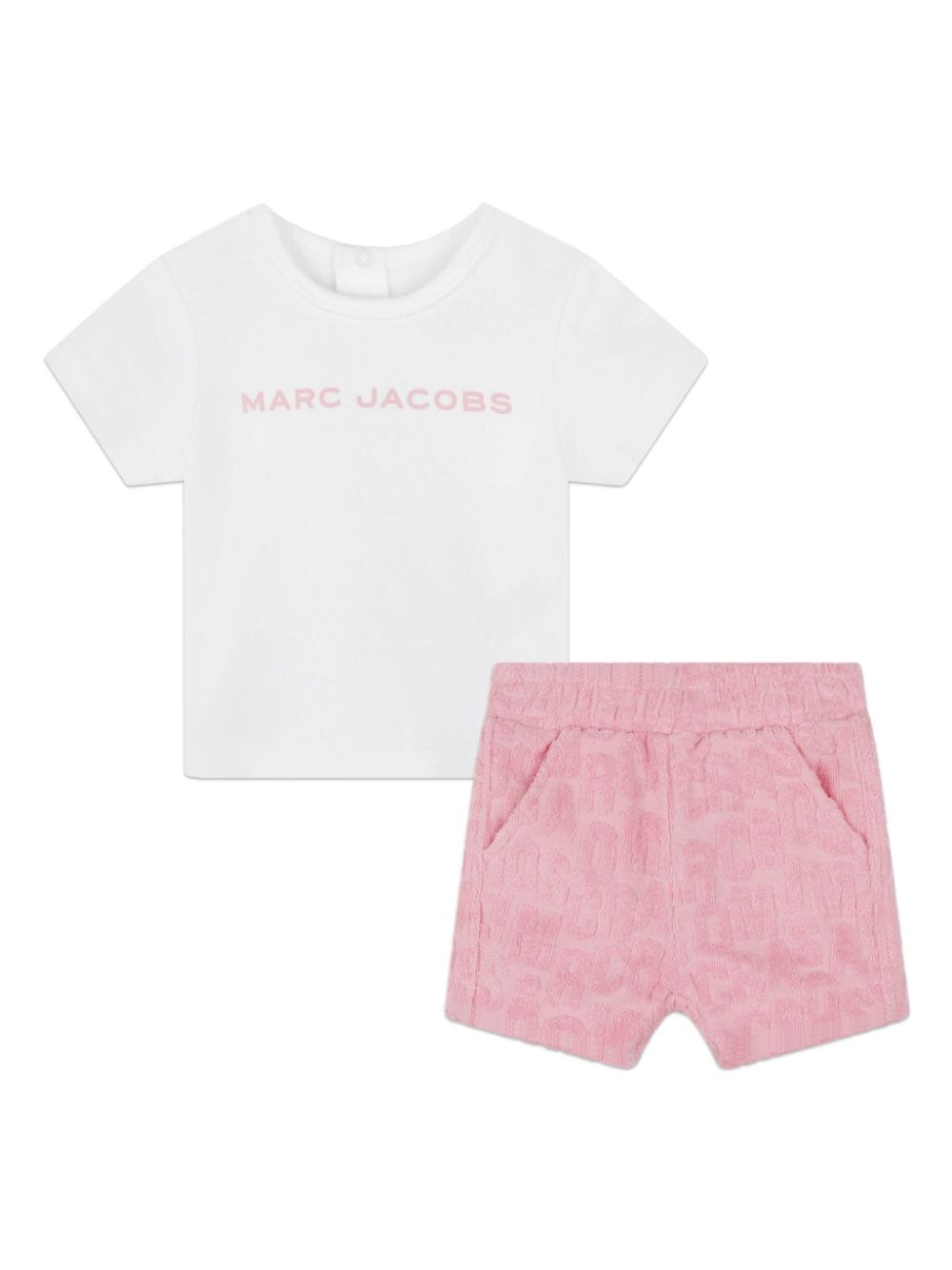 Marc Jacobs Kids logo-print cotton-blend shorts set - Pink von Marc Jacobs Kids