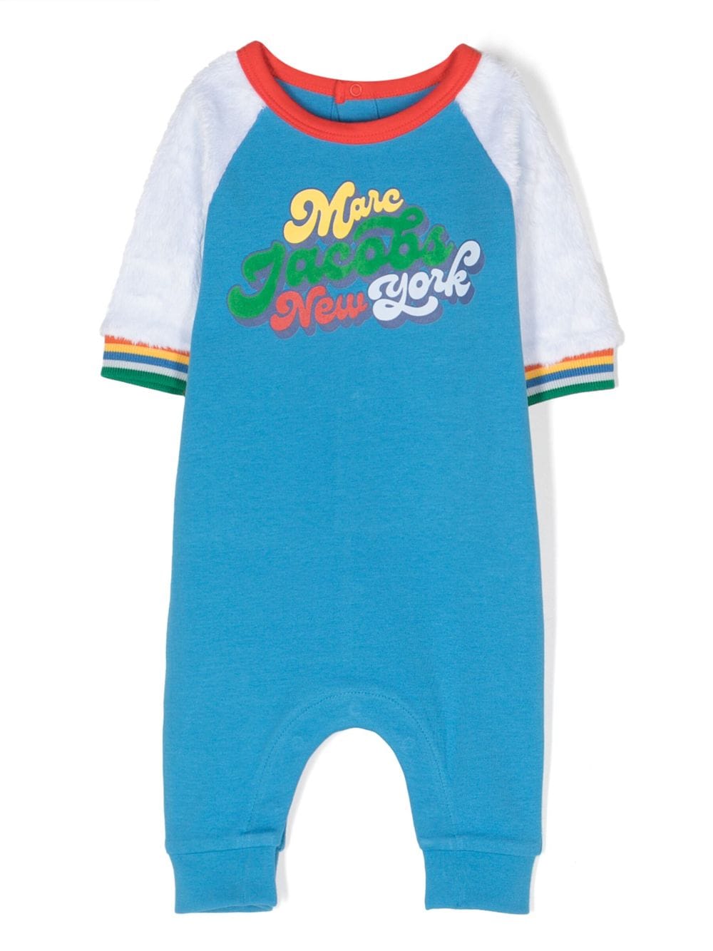 Marc Jacobs Kids logo-print cotton romper - Blue von Marc Jacobs Kids