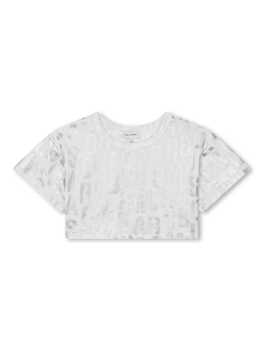 Marc Jacobs Kids logo-print cropped T-shirt - Neutrals von Marc Jacobs Kids