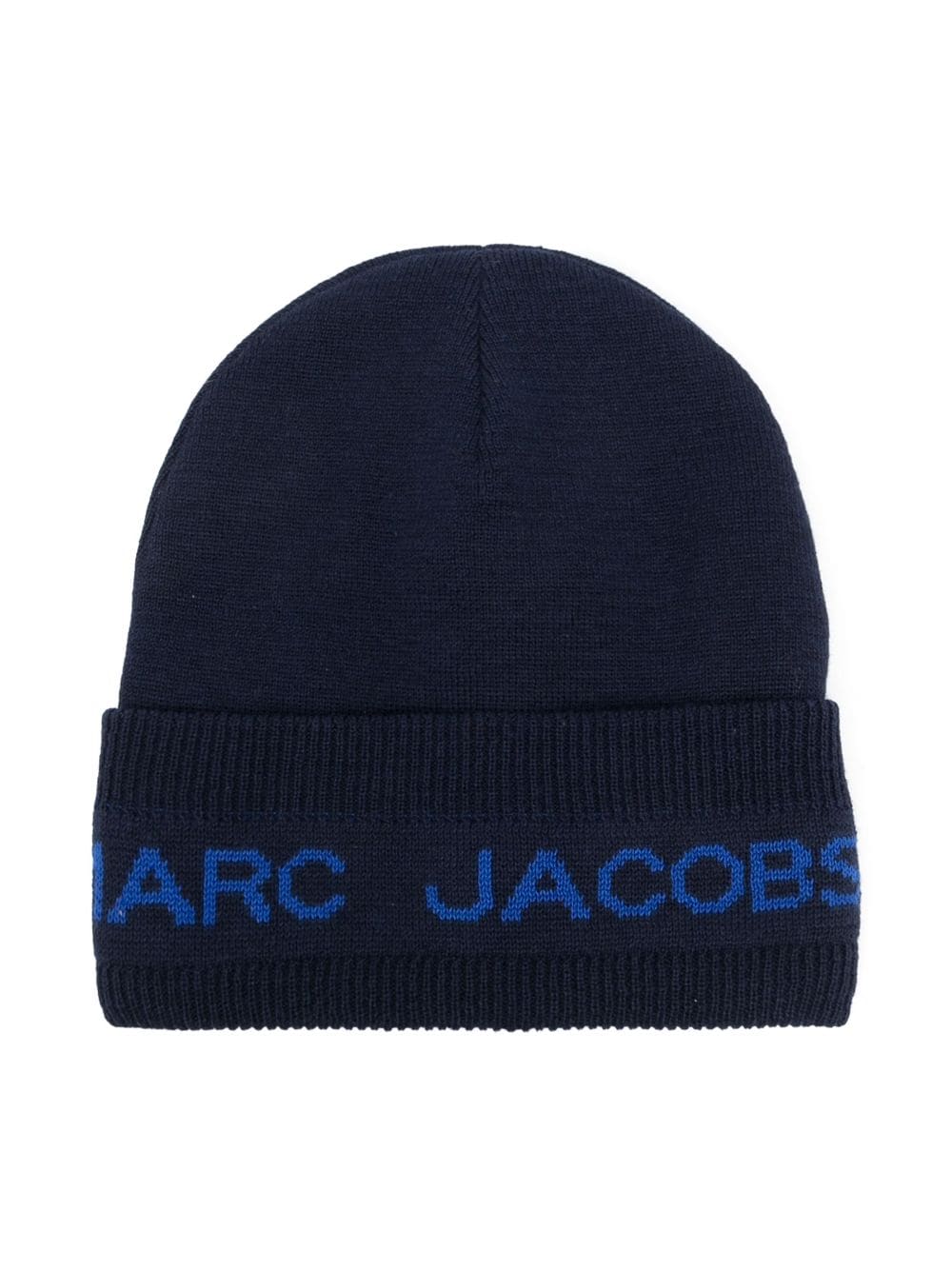 Marc Jacobs Kids logo-print knitted beanie hat - Blue von Marc Jacobs Kids