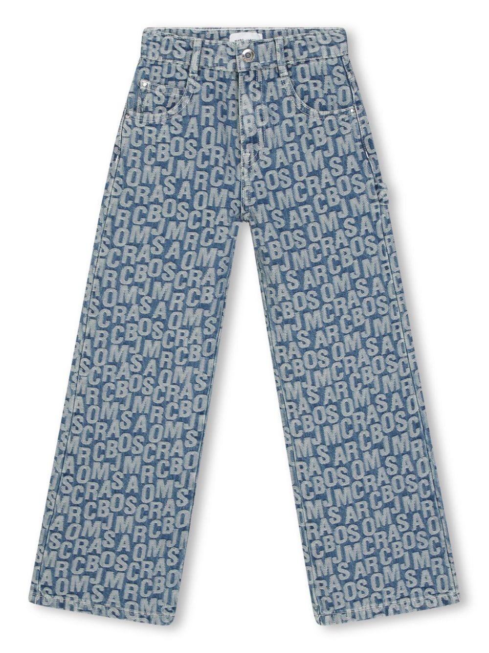 Marc Jacobs Kids logo-print straight-leg jeans - Blue von Marc Jacobs Kids