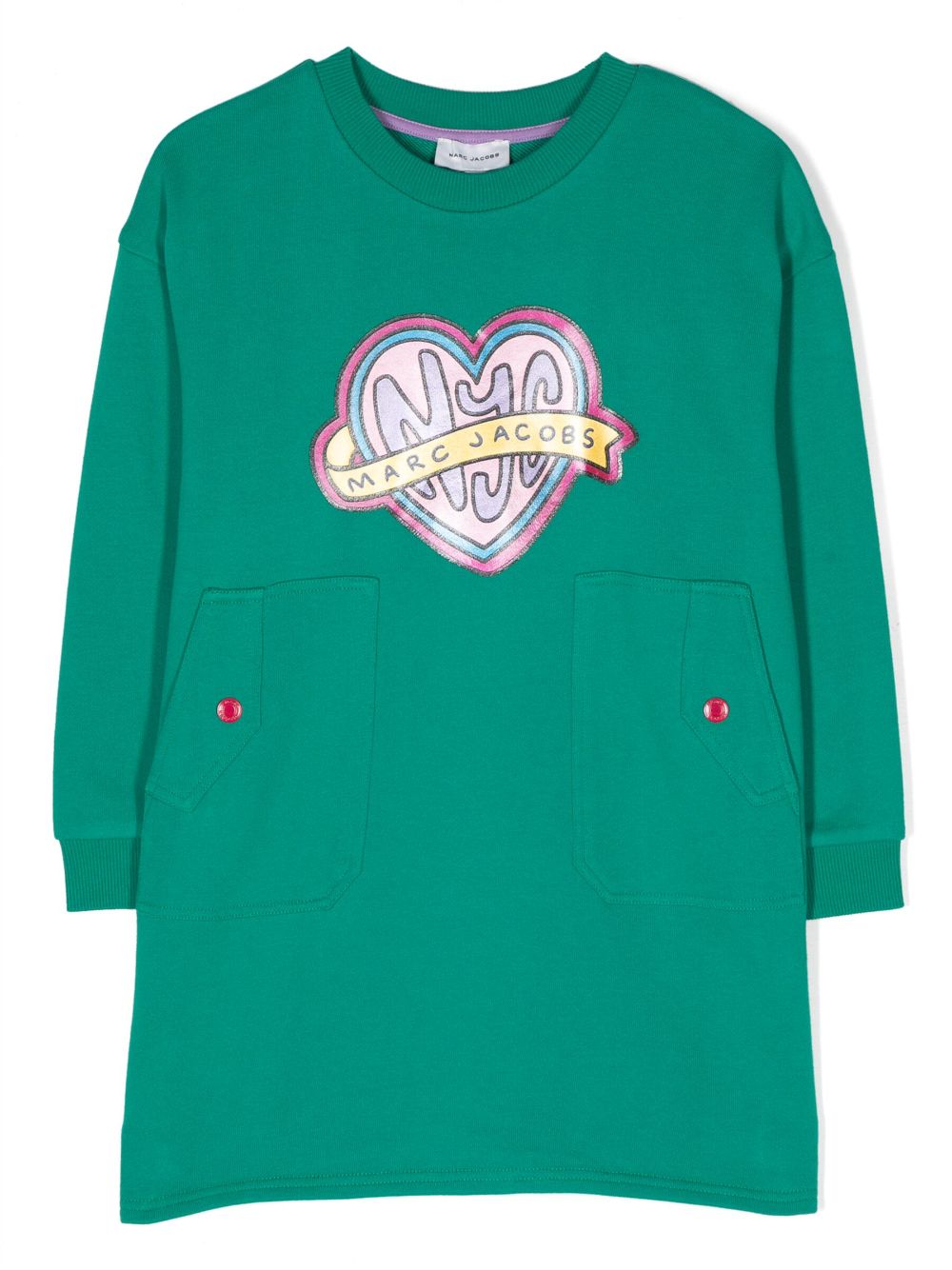 Marc Jacobs Kids logo-print sweater dress - Green von Marc Jacobs Kids