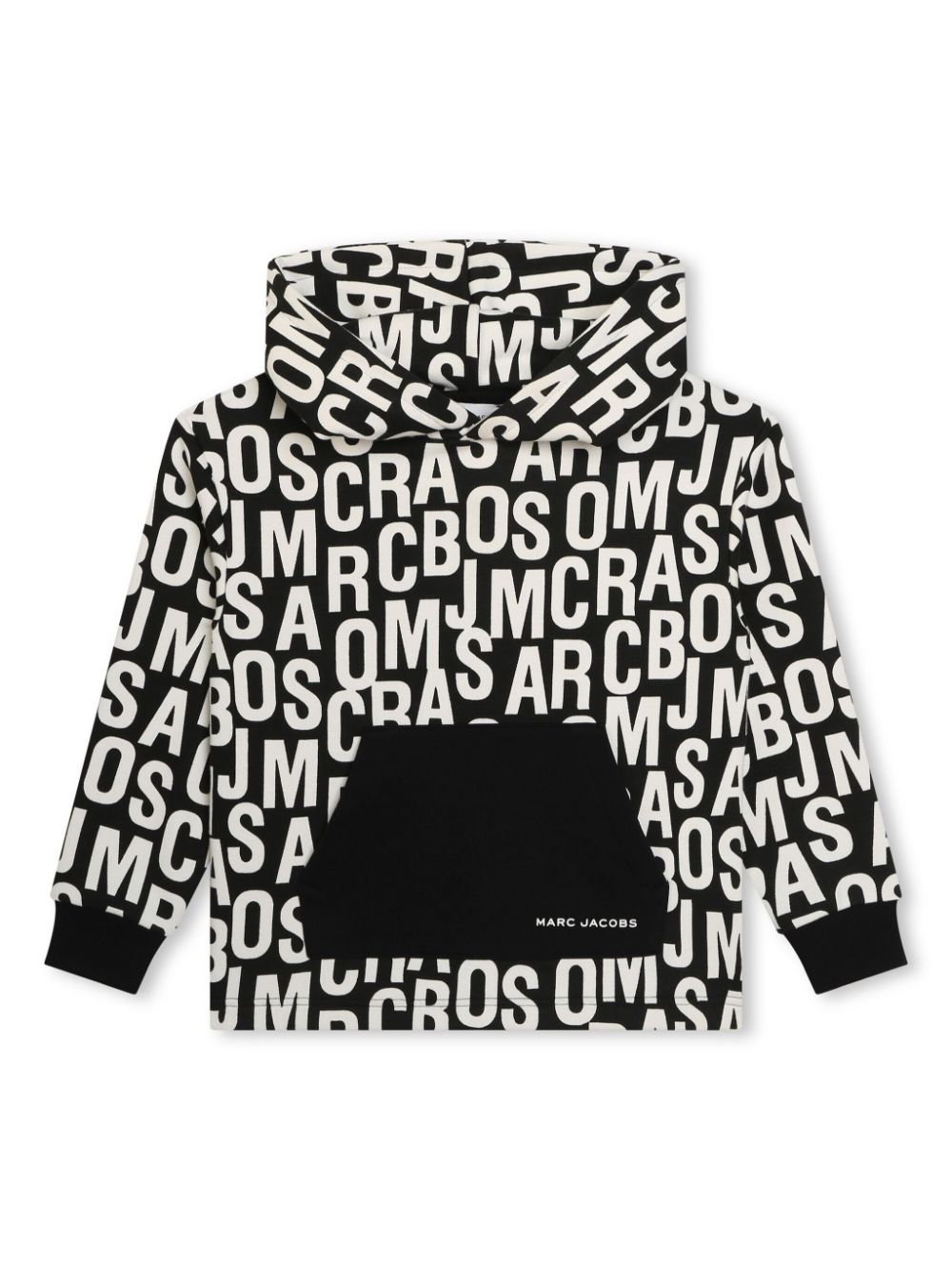 Marc Jacobs Kids logo-print two-tone hoodie - Black von Marc Jacobs Kids