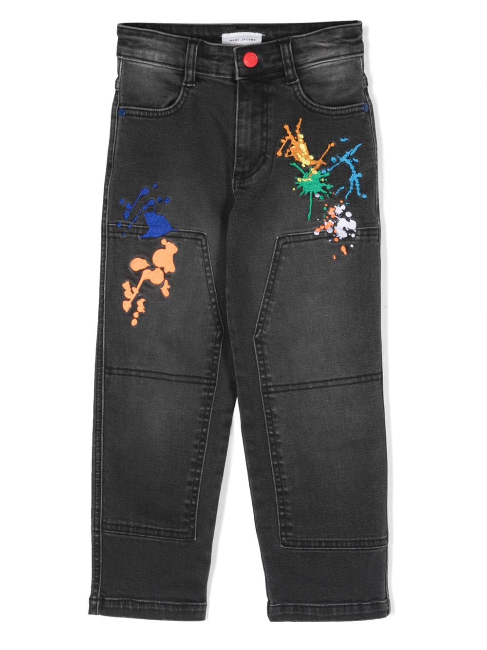 Marc Jacobs Kids paint splash-embroidered jeans - Grey von Marc Jacobs Kids