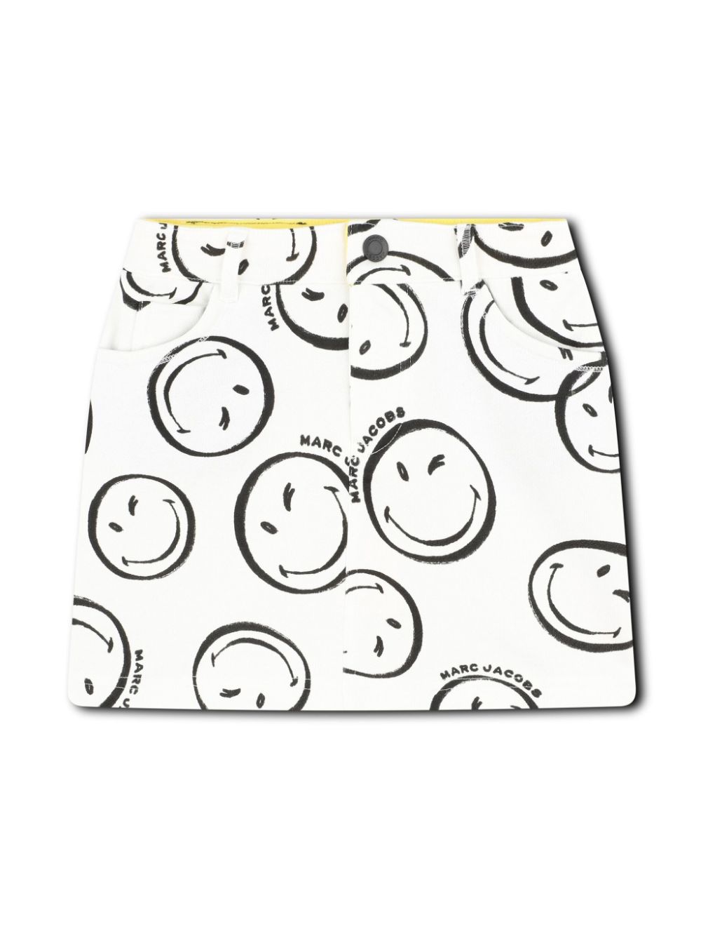 Marc Jacobs Kids smiley-motif straight miniskirt - White von Marc Jacobs Kids