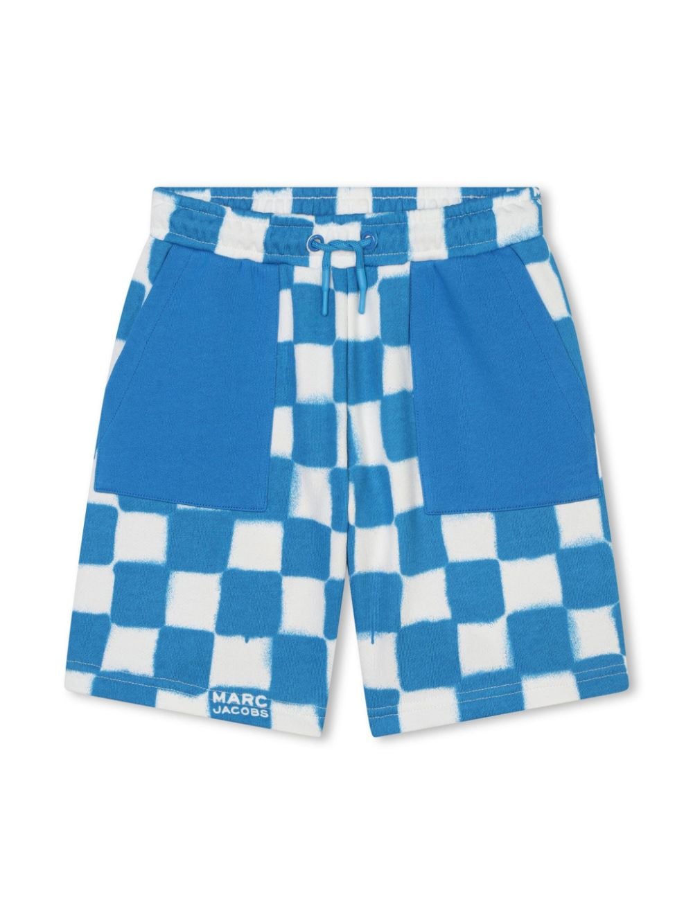 Marc Jacobs Kids spray-paint cotton shorts - Blue von Marc Jacobs Kids