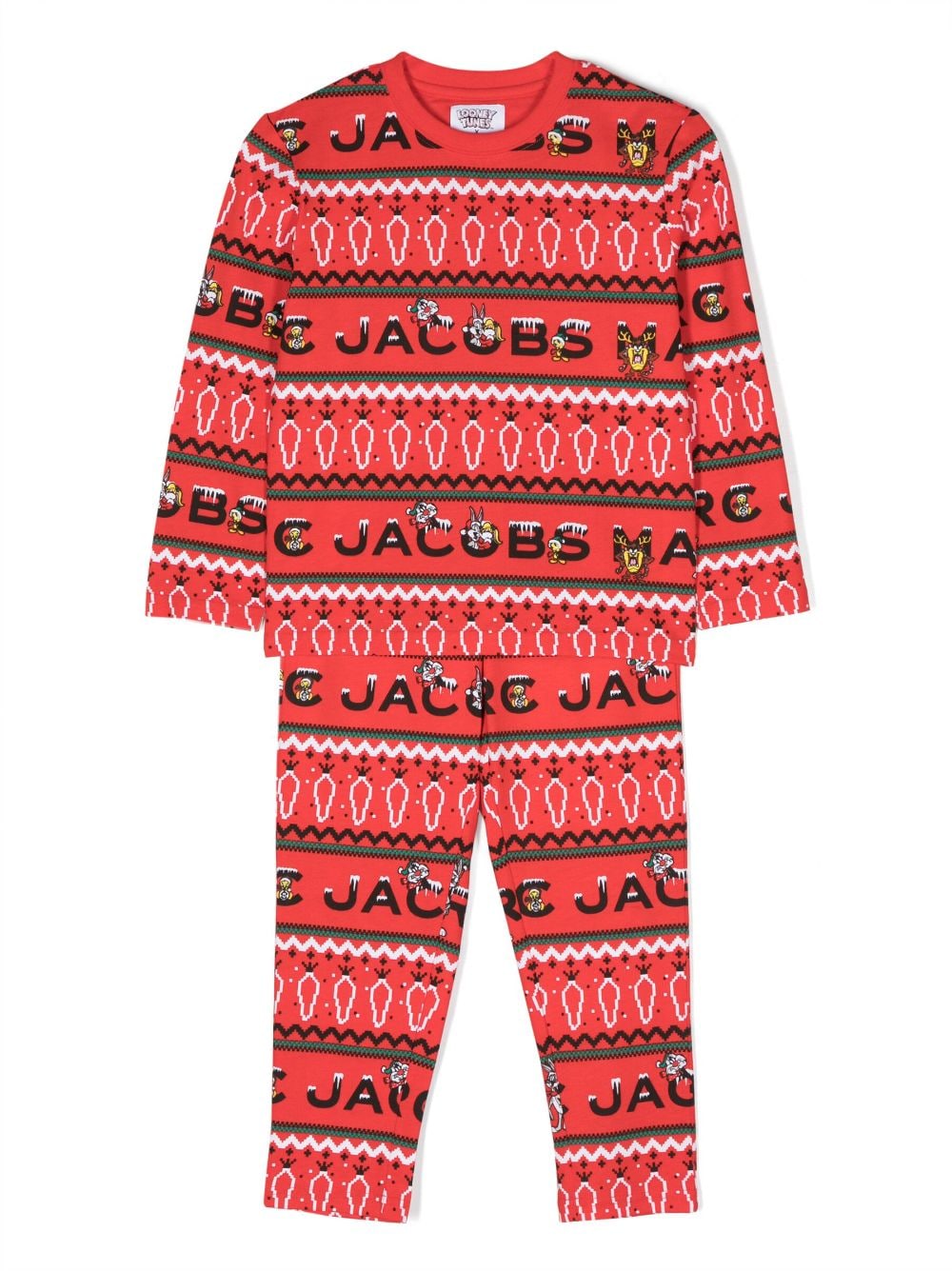 Marc Jacobs Kids x Looney Tunes cotton pyjamas - Red von Marc Jacobs Kids